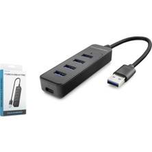 Hadron HDX7046 USB 3.0 Hub 4 Port 5 Gbps Siyah