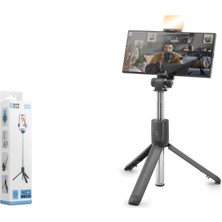 Nodar ND1038 Telefon Tripodu ve Selfie Çubuğu LED Bluetooth Kumandalı 69 cm Siyah