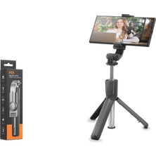 Nodar ND1046 Telefon Tripodu ve Selfie Çubuğu Bluetooth Kumandalı 67 cm Siyah