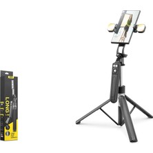 Nodar ND1030 Quadrupod Telefon Standı ve Selfie Çubuğu Çift LED Bluetooth Kumandalı 170 cm Siyah