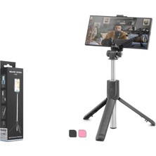 Nodar ND1037 Telefon Tripodu ve Selfie Çubuğu Bluetooth Kumandalı 69 cm Siyah Pembe
