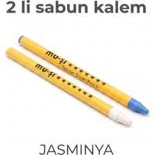 Jasminya Mu-Şi Buhar Ile Uçan Kumaş Sabun Çizgi Kalemi 2 Adet (1 Adet Mavi Renk1 Adet Beyaz Renk)