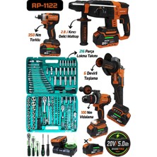 Ridepro RP-1122 4’lü Set 350 Nm’li + 216 Parça Profesyonel Lokma Seti