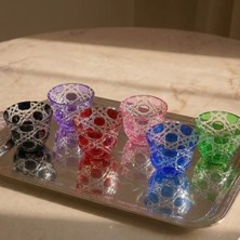 I Love Home Glass Luxury Kristal Kahve Yanı Lokumluk 6'li Set