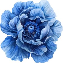 I Love Home Glass Mise En Place Flower 2'li Kokteyl Servis Mavi