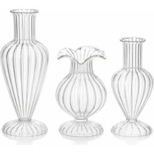 I Love Home Glass Üfleme Cam Vazo 3'lü Set