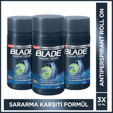 Blade Marine Fresh Erkek Roll On 3x50 Ml Hızlı Kurur, Leke Bırakmaz