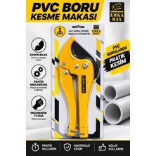 Ellante Emka Max Pvc Boru Kesme Makası – Pratik Mekanizma, Keskin Bıçak, Ergonomik Sap