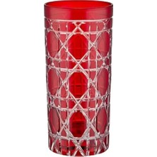I Love Home Glass Luxury Cam Uzun Su Bardağı 485 ml - Tekli Kırmızı