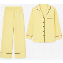 I Love Home Glass No:3 Butter Yellow Takım Pijama