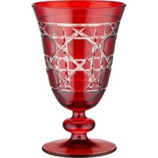 I Love Home Glass Luxury Cam Kadeh 250 ml -Tekli Kırmızı