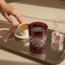 I Love Home Glass Kristal Cam Su Bardağı 300 cc - Tekli Bordo