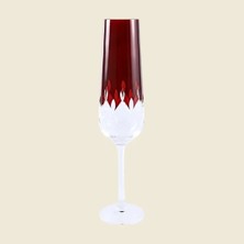 I Love Home Glass Kristal Flüt Kadeh 200 cc - Tekli Bordo