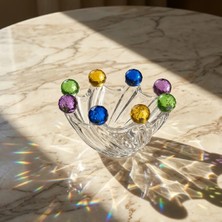I Love Home Glass Kristal Renkli Top Meyve Kasesi