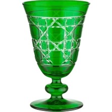 I Love Home Glass Luxury Cam Kadeh 250 ml -Tekli Yeşil