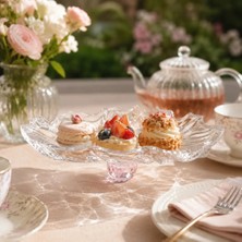 I Love Home Glass Kristal Pembe Top Sunum Kasesi