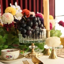 I Love Home Glass Royal Kristal Dekoratif Sunum Ayaklı Kase 16 cm