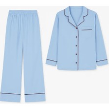 I Love Home Glass No:1 Mavi Pijama Takım