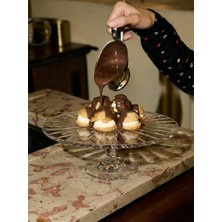 I Love Home Glass Kristal Pasta Standı 30*30 cm