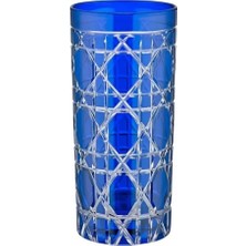 I Love Home Glass Luxury Cam Uzun Su Bardağı 485 ml - Tekli Mavi