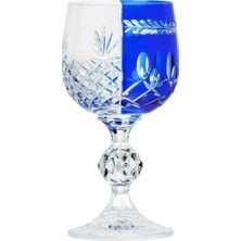 I Love Home Glass Hybrid Cam Kristal Bardak 150 ml Mavi