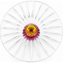 I Love Home Glass Kristal Cam Dekoratif Kek Standı Pembe-Sarı 20 cm