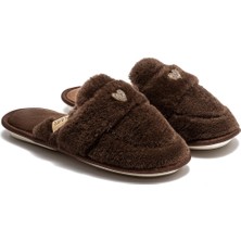 Twigy Mammy Peluş Kadın Ev Terliği Kahverengi 37/41
