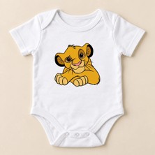 Igigi Collection Igıgı Collection Minik Kral Baskılı %100 Pamuk Kısa Kollu Unisex Bebek Zıbın