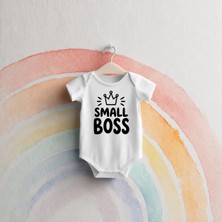 Igigi Collection Igıgı Collection Small Boss Ingilizce Baskılı %100 Pamuk Unisex Bebek Zıbın