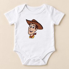 Igigi Collection Igıgı Collection Kovboy Gülüşü Baskılı %100 Pamuk Kısa Kollu Unisex Bebek Zıbın