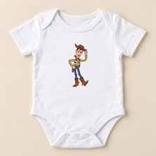 Igigi Collection Igıgı Collection Kovboy Dost Baskılı %100 Pamuk Kısa Kollu Unisex Bebek Zıbın