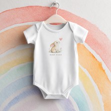 Igigi Collection Igıgı Collection Bunny Kisses Tavşan Öpücükleri Baskılı %100 Pamuk Bebek Zıbın