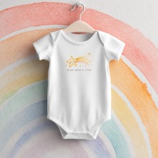 Igigi Collection Igıgı Collection Wish Upon A Star Bir Yıldız Dile Baskılı %100 Pamuk Bebek Zıbın