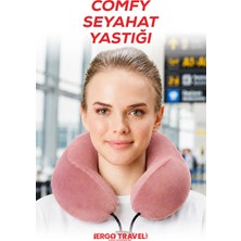 Comfy Ortopedik Seyahat Yastığı Visco Boyun Destekli Seyahat Yastığı - Somon | Ergo Travel