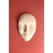 Ceramingo Maske Seramik Bisküvi Kapalı Gözlü  Tekli