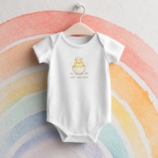 Igigi Collection Igıgı Collection Just Hatched Yeni Çıktım Baskılı %100 Pamuk Bebek Zıbın
