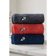 Bersay Tekstil Lora 3'lü 50X90 %100 Pamuk Nakışlı El-Yüz-Saç Havlu Seti | Premium, Yumuşak, Emici ve Dayanıklı