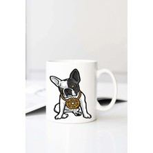 Meschain Meschaın French Bulldog Baskılı 330 ml Porselen Kupa Bardak (123498-3)