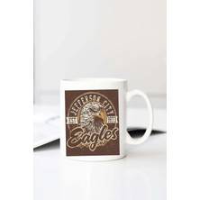 Meschain Meschaın East Eagle Baskılı 330 ml Porselen Kupa Bardak (123582-1)