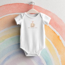 Igigi Collection Igıgı Collection Mom's Morning Coffee Annemin Sabah Kahvesi Baskılı %100 Pamuk Bebek Zıbın