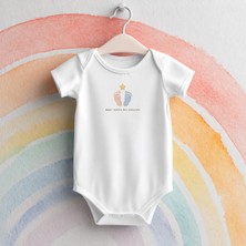 Igigi Collection Igıgı Collection Baby Steps Big Dreams Minik Adımlar Büyük Hayaller Baskılı %100 Pamuk Bebek Zıbın