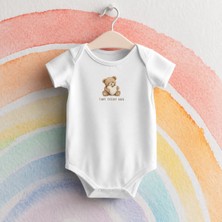 Igigi Collection Igıgı Collection Tiny Teddy Hug Minik Ayıcık Sarılması Baskılı %100 Pamuk Bebek Zıbın