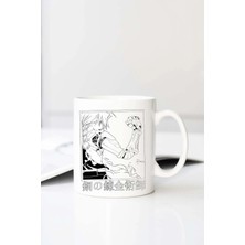 Meschain Meschaın Full Metal Alchemist Edward Elric Metanik Kol Anime Karakter Baskılı 330 ml Porselen Kupa Bardak (12