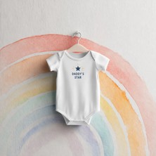 Igigi Collection Igıgı Collection Daddys Star Ingilizce Baskılı %100 Pamuk Unisex Bebek Zıbın