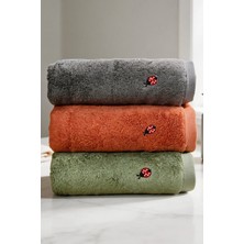 Bersay Tekstil Lora 3'lü 50X90 %100 Pamuk Nakışlı El-Yüz-Saç Havlu Seti | Premium, Yumuşak, Emici ve Dayanıklı