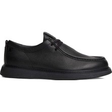 Tommy Hilfiger Siyah Erkek Casual Ayakkabı Comfort Leather Moc Toe Shoe