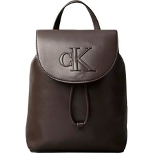 Calvin Klein Siyah Kadın Sırt Çantası Bold Ck Flap Mını Backpack