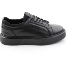 Bambi Siyah Napa Hakiki Deri Erkek Sneaker E01803410843