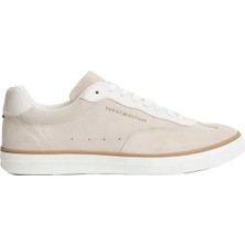 Tommy Hilfiger Ekru Erkek Sneaker Th Lo Lux Suede Leather Mıx