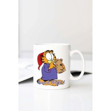 Meschain Meschaın Garfield Illustrasyon Pn Baskılı 330 ml Porselen Kupa Bardak (123766-1)